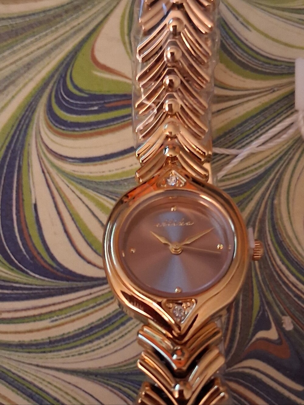 Gold Women's Dress Watch with Crystal Accents from Nordstrom